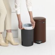 Снимка на Кош за смет с педал Brabantia NewIcon 12L, Mineral Cosy Brown