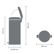 Снимка на Кош за смет с педал Brabantia NewIcon 30L, Soft Beige