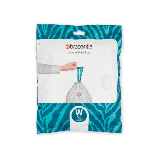 Снимка на Торба за кош Brabantia PerfectFit NewIcon N размер W, 5L, 40 броя, пакет