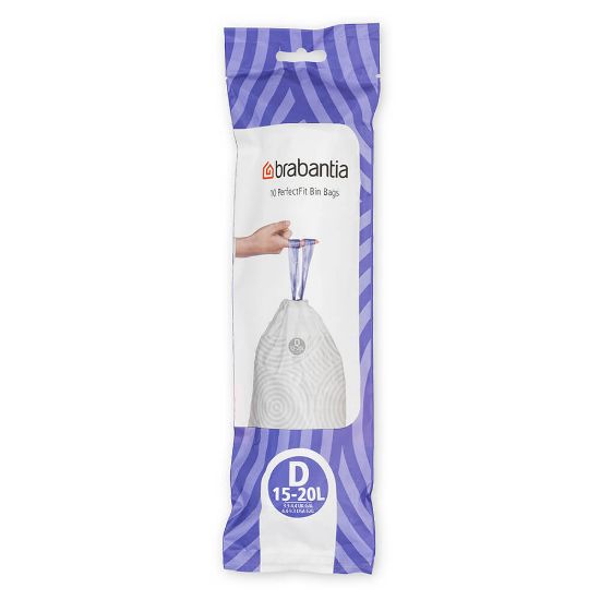 Снимка на Торба за кош Brabantia PerfectFit Sort&Go/Built-In размер D, 15-20L, 10 броя, ролка