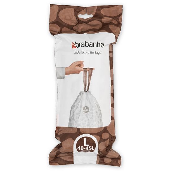 Снимка на Торба за кош Brabantia PerfectFit FlatBack+/Touch размер L, 40-45L, 20 броя, ролка