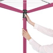 Снимка на Външен простор Brabantia Lift-O-Matic 50m, метален шип за вкопаване, калъф и торба с щипки, Spring Pink