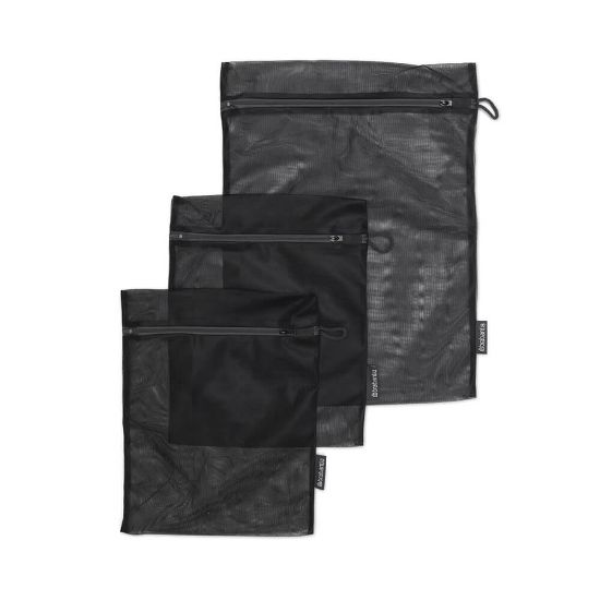 Снимка на Комплект торби за деликатно пране Brabantia Black, 3 броя в два размера