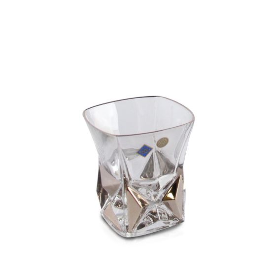 Снимка на Чаша за уиски Bohemia 1845 Pyramida Platinum 280ml, 6 броя