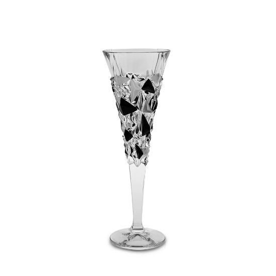 Снимка на Чаша за шампанско Bohemia 1845 Glacier Matt Fond and Black Lister 200ml, 6 броя
