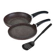 Снимка на Тигани комплект Muhler MR-2626S NEW с шпатула 26x4.5cm, 26x1.6cm, шоколад