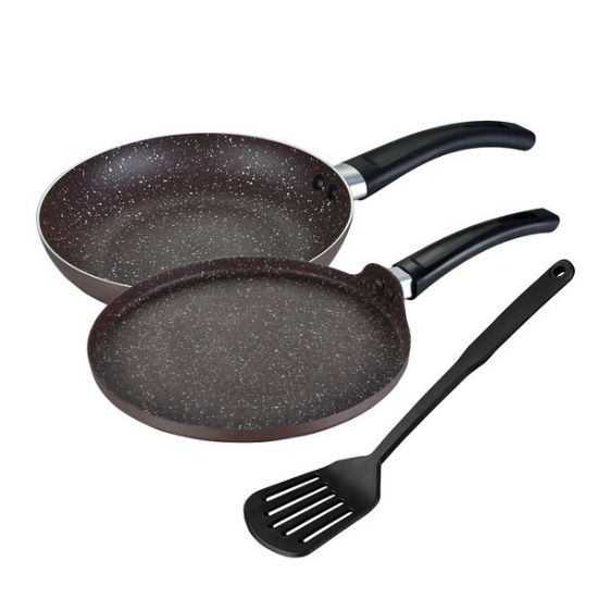 Снимка на Тигани комплект Muhler MR-2626S NEW с шпатула 26x4.5cm, 26x1.6cm, шоколад