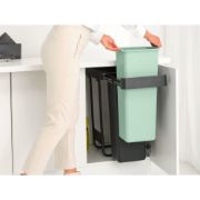 Снимка на Кош за смет за разделно събиране Brabantia Sort&Go 2x30L, Dark Grey & Jade Green
