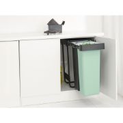 Снимка на Кош за смет за разделно събиране Brabantia Sort&Go 2x30L, Dark Grey & Jade Green