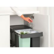 Снимка на Кош за смет за разделно събиране Brabantia Sort&Go 2x10L+20L, Dark Grey & Jade Green