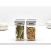 Снимка на Бурканчета за съхранение на подправки комплект Brabantia Tasty+ Stackable 2x0.15L Light Grey