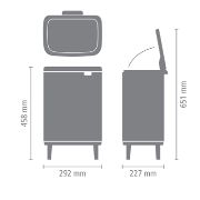Снимка на Кош за смет Brabantia Bo Small Hi 12L, Platinum