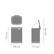Снимка на Кош за смет Brabantia Bo Small 4L, Dreamy Blue