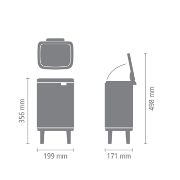 Снимка на Кош за смет Brabantia Bo Small Hi 4L, Matt Black