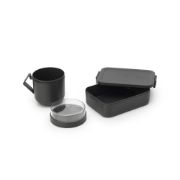 Снимка на Комплект за обяд Brabantia Make&Take 2 части, Dark Grey, чаша и кутия