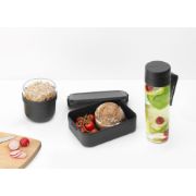 Снимка на Комплект за закуска Brabantia Make&Take 3 части, Dark Grey, бутилка,купа,кутия