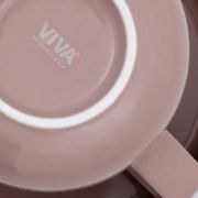 Снимка на Чаша за чай с подложна чинийка VIVA Classic Stone Rose 250ml,  порцелан