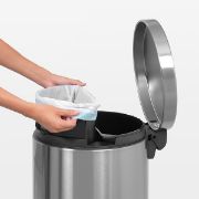 Снимка на Кош за смет с педал Brabantia Silent Twin 2x20L, Matt Steel Fingerprint Proof