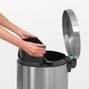 Снимка на Кош за смет с педал Brabantia Silent Twin 2x20L, Matt Steel Fingerprint Proof