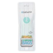 Снимка на Торба за кош Brabantia PerfectFit Sort&Go размер S, 6L, 10 броя, зелени, биоразградими, ролка