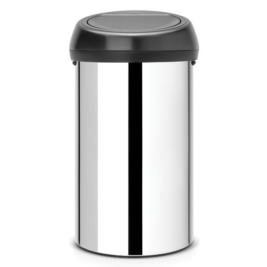 Снимка на Кош за смет Brabantia Touch Bin 60L, Brilliant Steel, пластмасов капак