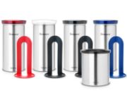 Снимка на Буркан за 18 броя кафе-капсули Brabantia Matt Steel Fingerprint Proof, Grey Lid