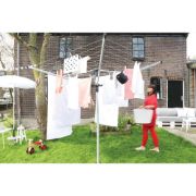 Снимка на Външен простор Brabantia Lift-O-Matic Advance 50m, метален шип за вкопаване, калъф и торба за щипки