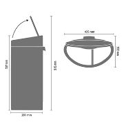 Снимка на Кош за смет Brabantia Touch Bin New Recycle 23+10L, Matt Steel Fingerprint Proof