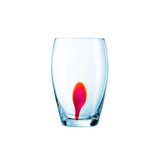 Снимка на Чаша за вода Luminarc Drip Red 350ml, 4 броя