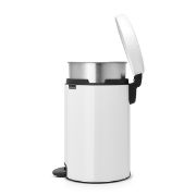 Снимка на Кош за смет с педал Brabantia NewIcon 12L, White, метална кофа