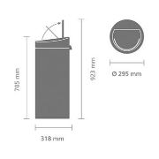 Снимка на Кош за смет Brabantia Touch Bin New 30L, Platinum