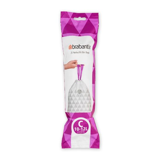 Снимка на Торба за кош Brabantia PerfectFit Sort&Go/Silent/Touch размер C, 10-12L, 20 броя, ролка