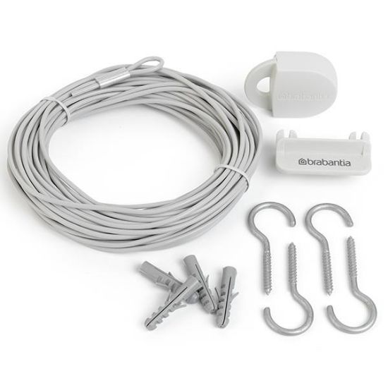 Снимка на Комплект за простиране Brabantia 12m, въжета и аксесоари, White