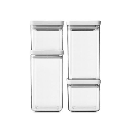 Снимка на Комплект буркани Brabantia Tasty+ (2х0.7L и 2x1.6L),  4 броя , Light Grey