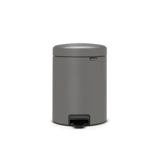 Снимка на Кош за смет с педал Brabantia NewIcon 5L, Mineral Concrete Grey
