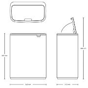 Снимка на Кош за смет Brabantia Bo Touch 60L, Matt Black