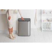 Снимка на Кош за смет Brabantia Bo Touch 60L, Matt Steel Fingerprint Proof