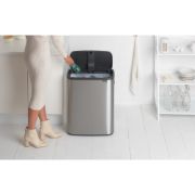 Снимка на Кош за смет Brabantia Bo Touch 60L, Matt Steel Fingerprint Proof