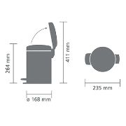 Снимка на Кош за смет с педал Brabantia NewIcon 3L, Metallic Gold