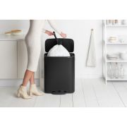 Снимка на Кош за смет Brabantia Bo Pedal 60L, Matt Black