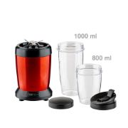 Снимка на Нутри блендер Homa HNB-1299 Rossy, 1200W, 6 ножа, 2 чаши, червен