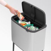 Снимка на Кош за смет Brabantia Bo Touch 11+23L, Matt Steel Fingerprint Proof