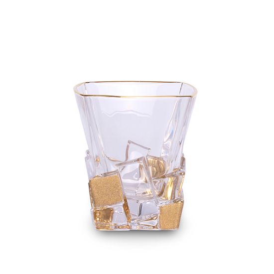 Снимка на Чаша за уиски Bohemia 1845 Crack Golden Ice 310ml, 6 броя