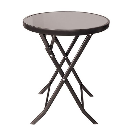 Снимка на Маса Muhler D60xH74cm, сгъваема, стъклен плот
