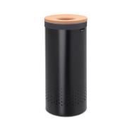 Снимка на Кош за пране Brabantia 35L, Matt Black, корков капак