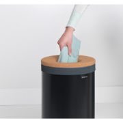 Снимка на Кош за пране Brabantia 35L, Matt Black, корков капак