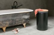 Снимка на Кош за пране Brabantia 60L, Matt Black, корков капак