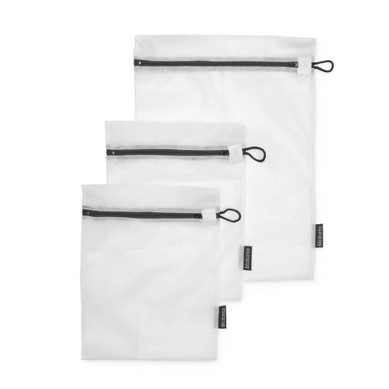 Снимка на Комплект торби за деликатно пране Brabantia White/Grey, 3 броя в два размера