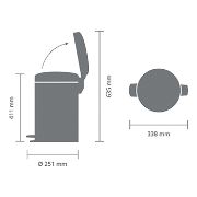 Снимка на Кош за смет с педал Brabantia NewIcon 12L, Dreamy Blue