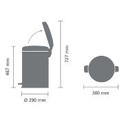Снимка на Кош за смет с педал Brabantia NewIcon 20L, Soft Beige